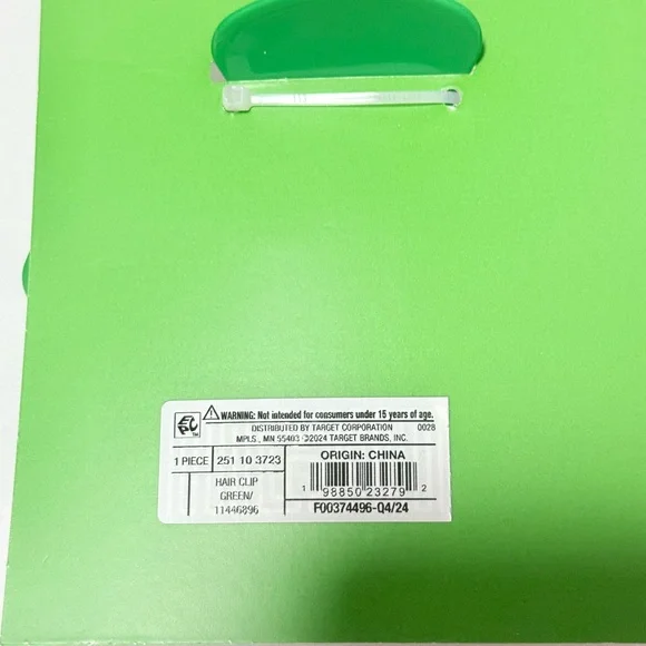 NWT Kate Spade x Target Green Spade Hair Claw Clip - Picture 7 of 7